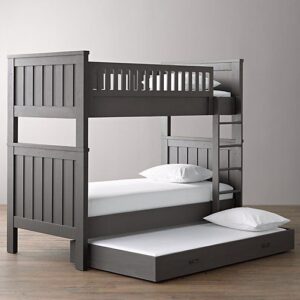 Single Bunk Bed with Storage Drawer - Dark Grey
