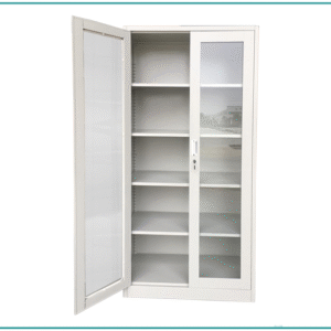 FILE CABINET WITH TWO GLASS DOOR