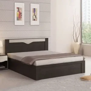 wooden bed (MDF) with side close manual storage