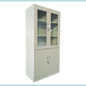 FILE CABINET WITH GLASS AND METAL DOOR