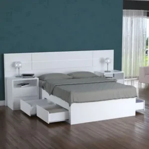 wooden bed (MDF) with drawer storage